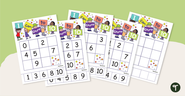 Go to I Can Count To Ten – Cut and Paste Worksheet teaching resource