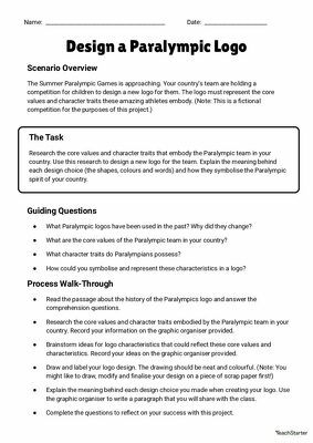 Design a Paralympic Logo – Inquiry-Based Project teaching resource