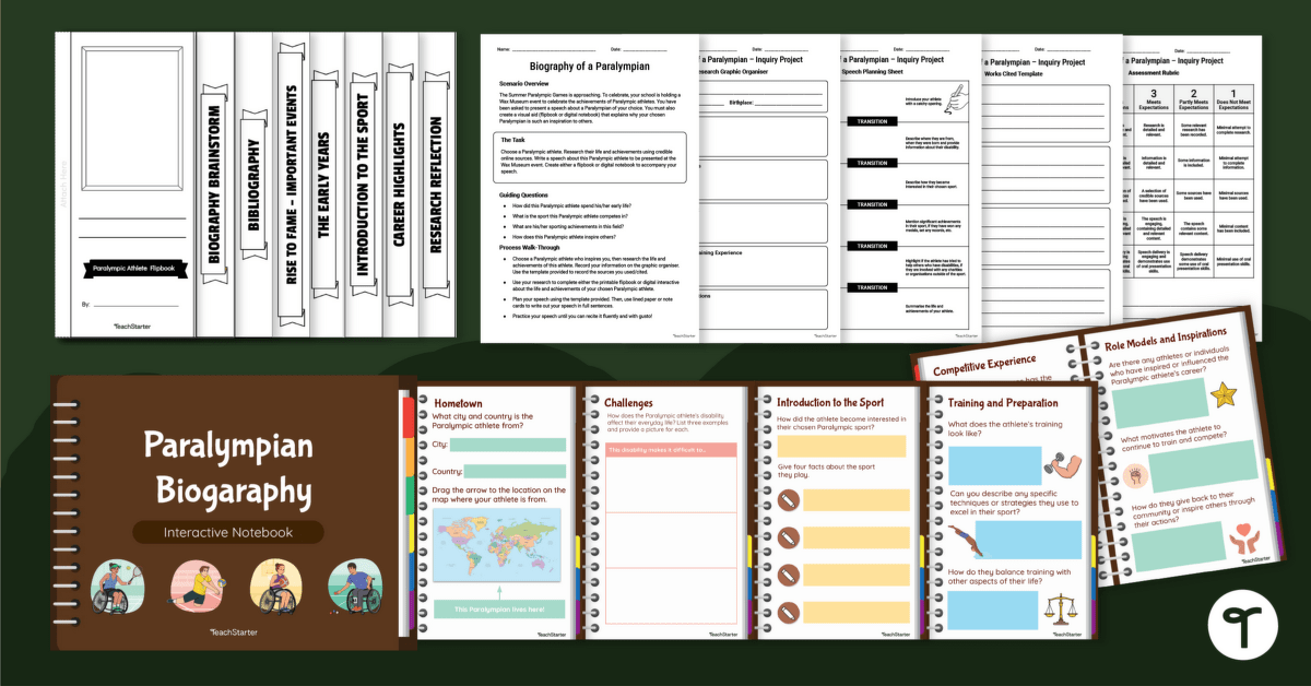 Biography of a Paralympian – Inquiry-Based Project teaching resource