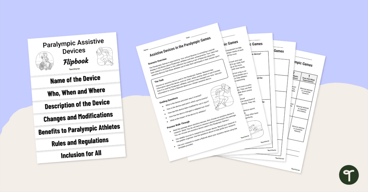 Assistive Devices in the Paralympic Games – Inquiry-Based Project teaching resource