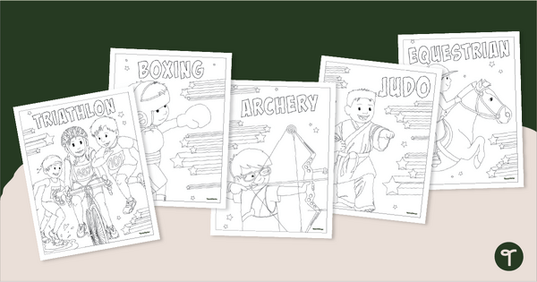 Go to Olympic Sports – Coloring Sheets teaching resource