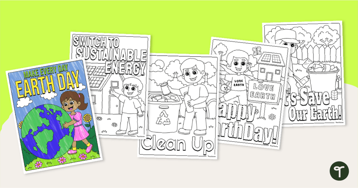 Earth Day Coloring Pages teaching-resource