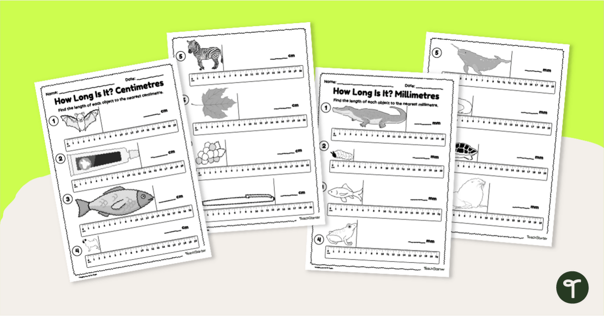 CM & MM Measurement Worksheets - Year 3 teaching resource