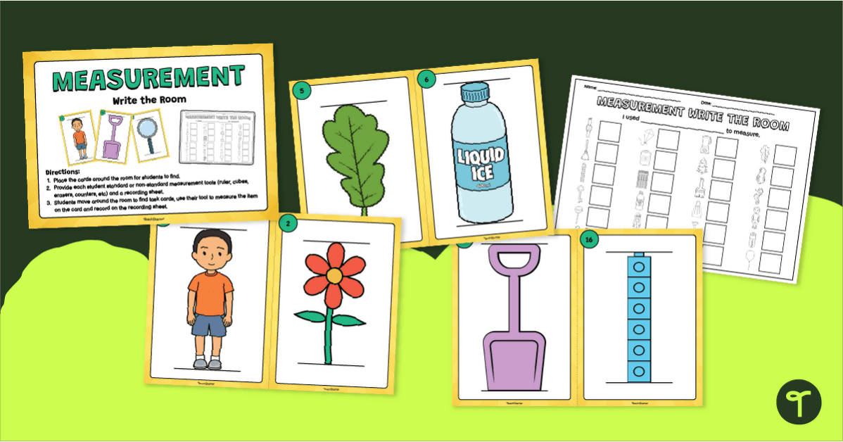 Measurement Math Centre - Informal & Formal Units teaching-resource