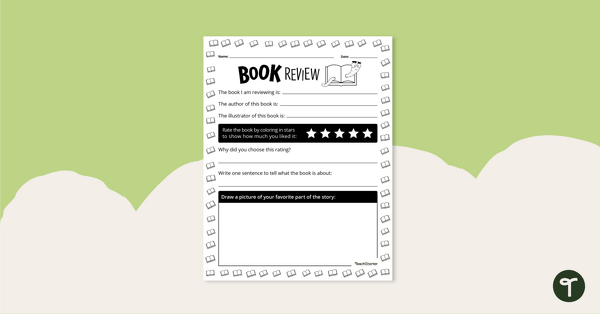 Go to Book Review Template teaching resource