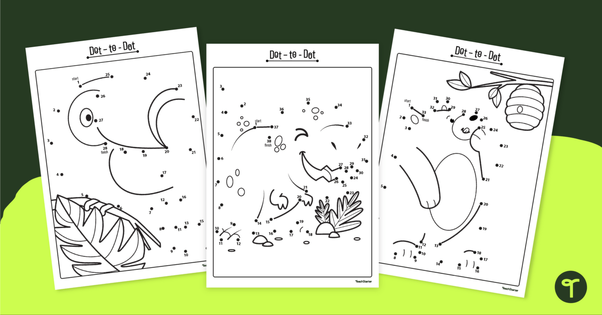 Dot-to-Dot Worksheets – Counting by Ones teaching-resource