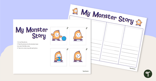 Go to My Monster Story Template teaching resource