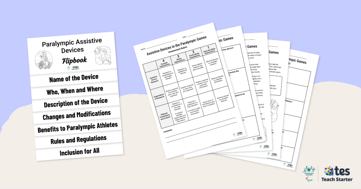 Assistive Devices in the Paralympic Games – Inquiry-Based Project teaching resource