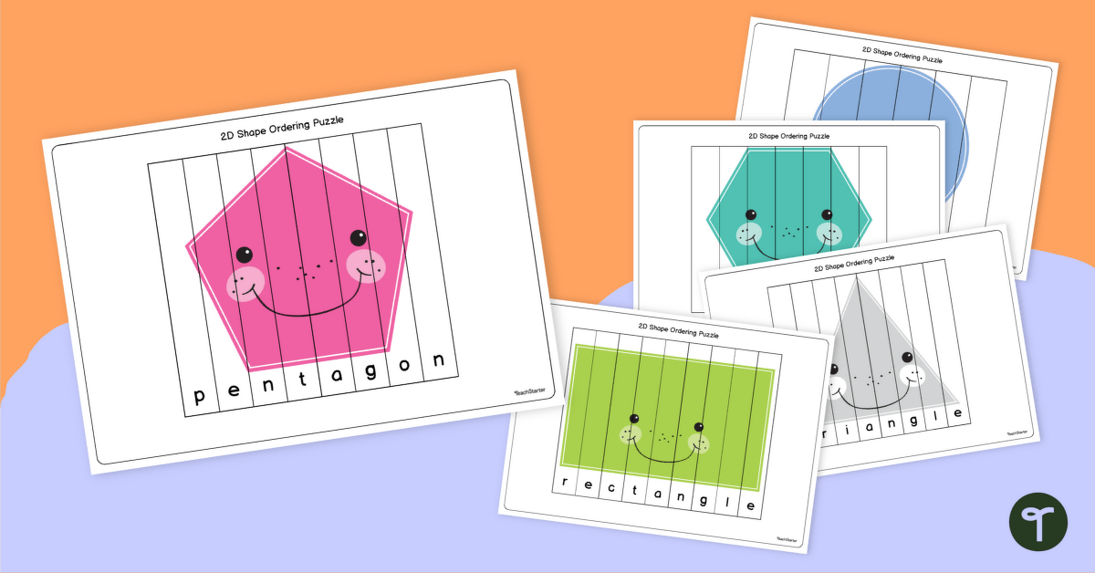 2D Shape Matching Puzzles teaching resource