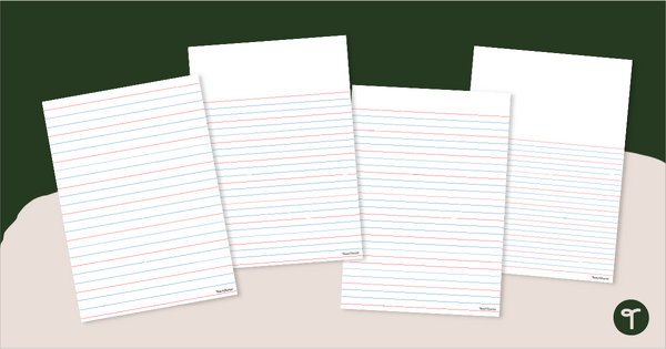 Go to Printable Paper with Handwriting Lines - PDF teaching resource