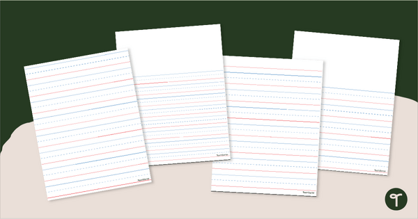 Go to Dotted-Lined Handwriting Paper - Portrait teaching resource