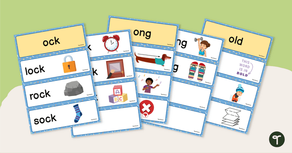 Image of Word Families Sorting Activity – Short O