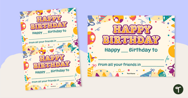 Go to Happy Birthday Certificate teaching resource