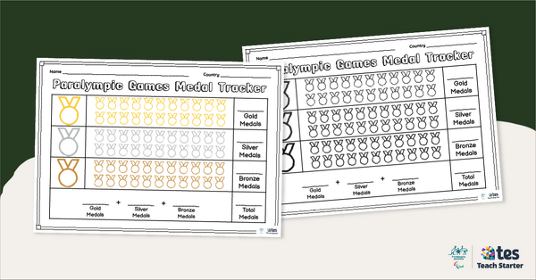 Image of Paralympic Medal Tracking Template