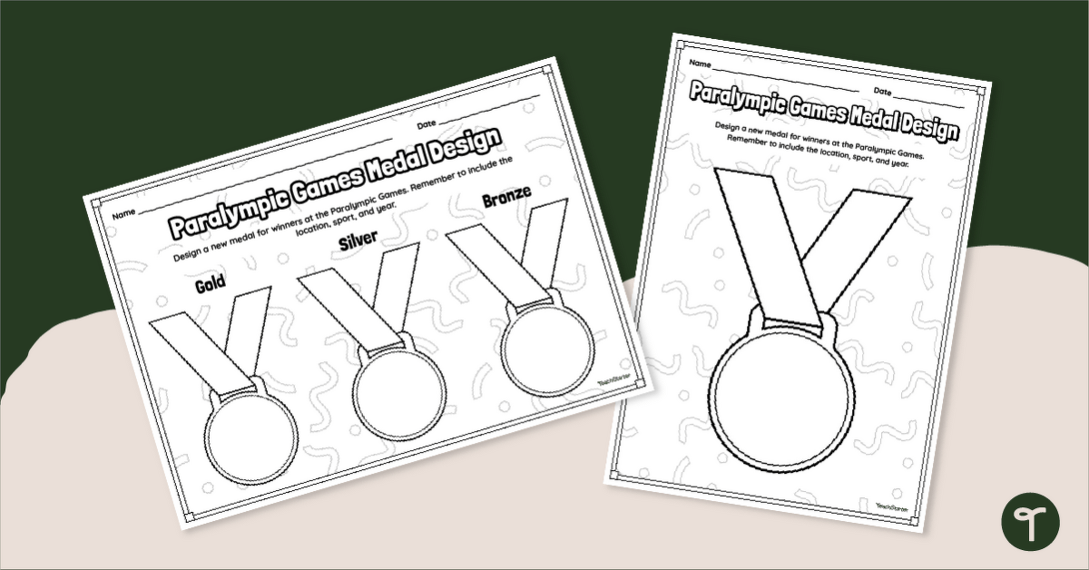 Paralympic Medal Design Templates teaching resource