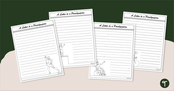 Go to Letter to a Paralympian - Lined Paper Pack teaching resource