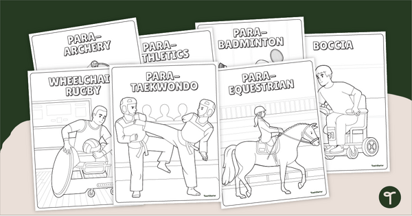 Go to Paralympic Sport Colouring Sheets teaching resource