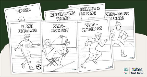 Go to Paralympic Sport Colouring Sheets teaching resource