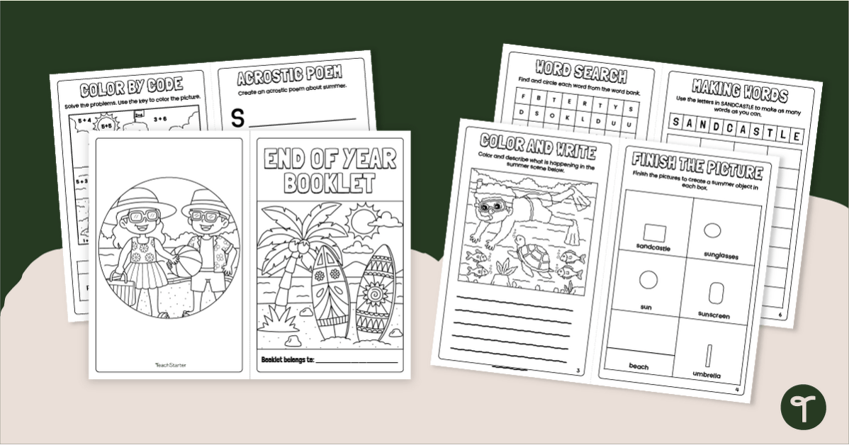 End-of-Year Activity Booklets - Differentiated teaching resource