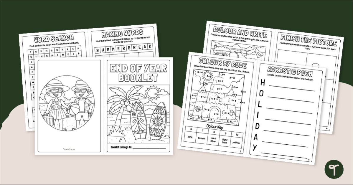 End-of-Year Activity Booklets - Differentiated teaching resource