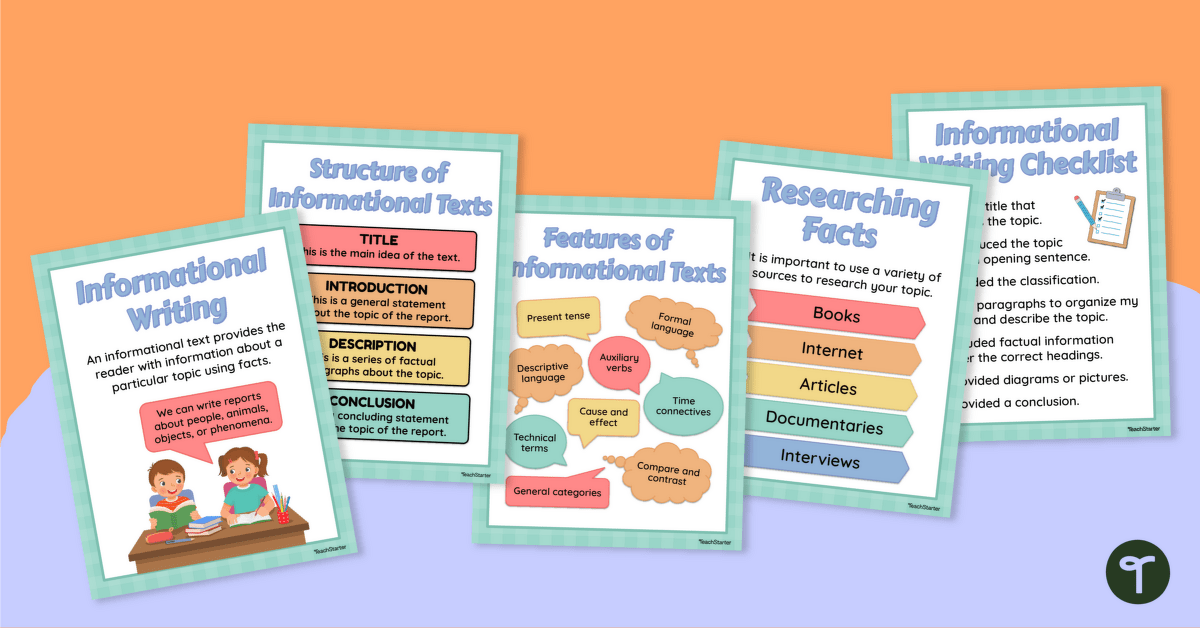 Informational Text Anchor Charts teaching resource