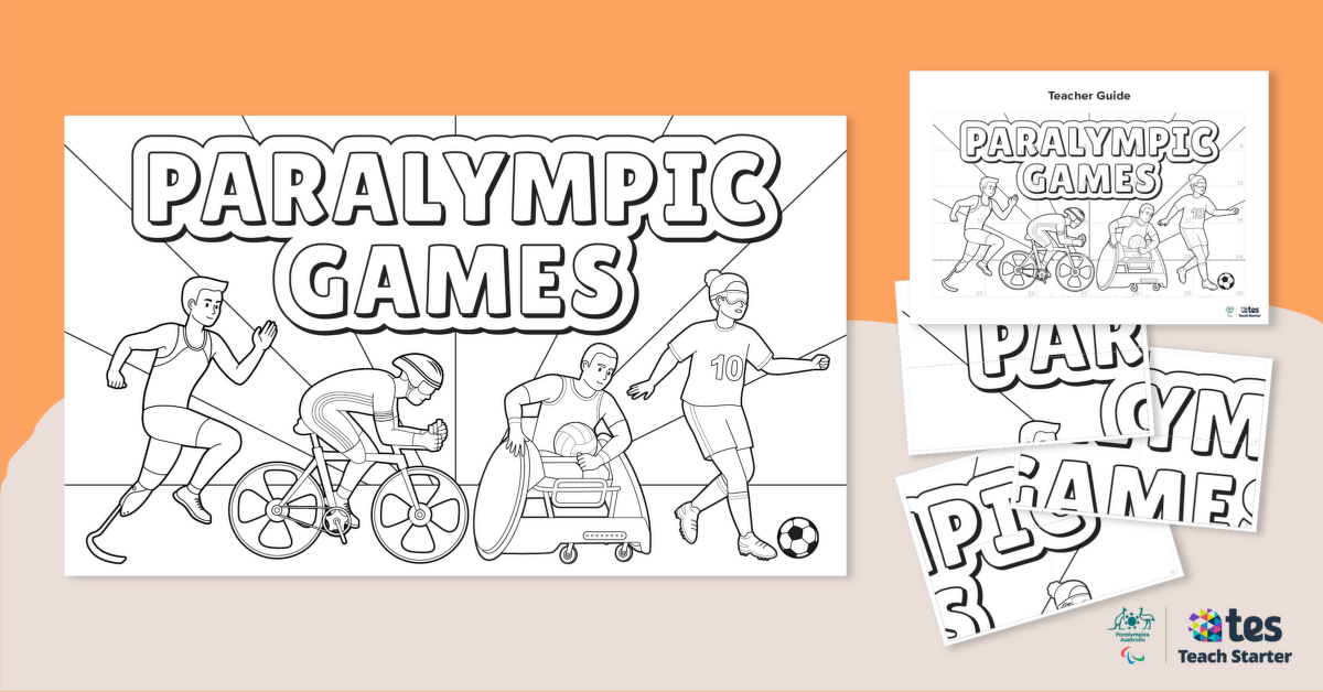 Paralympic Games Collaborative Colouring Activity teaching resource