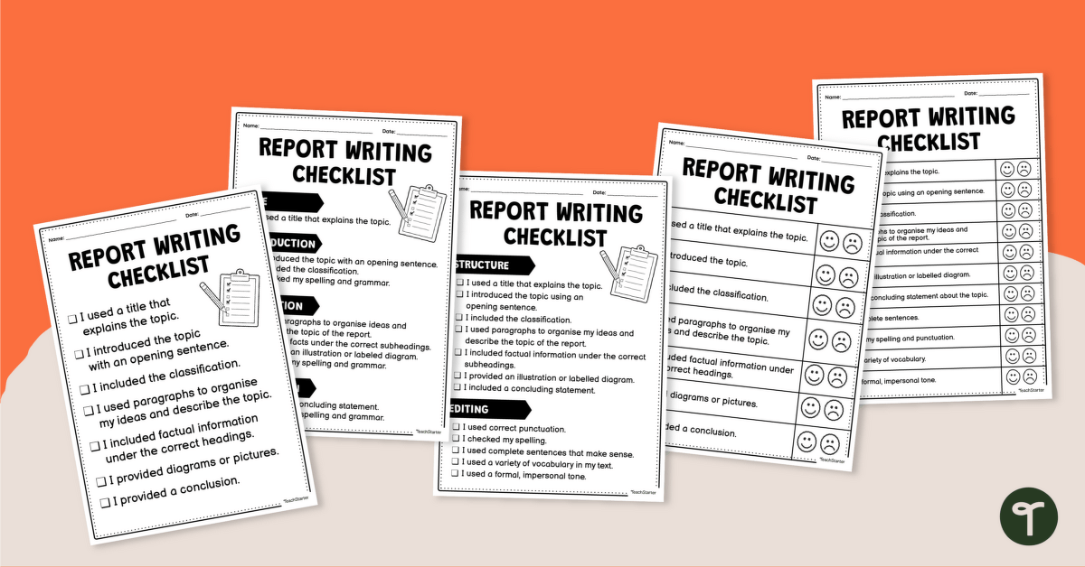 Information Report Checklists teaching resource