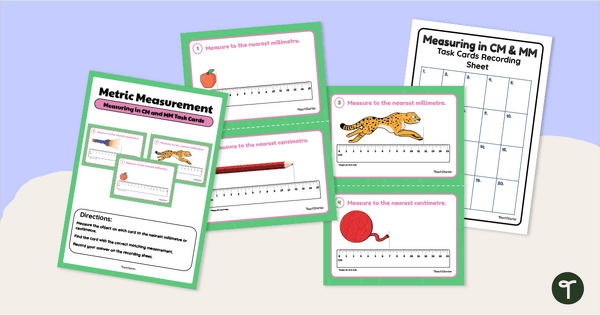 Go to Measuring to the Nearest CM and MM Task Cards teaching resource