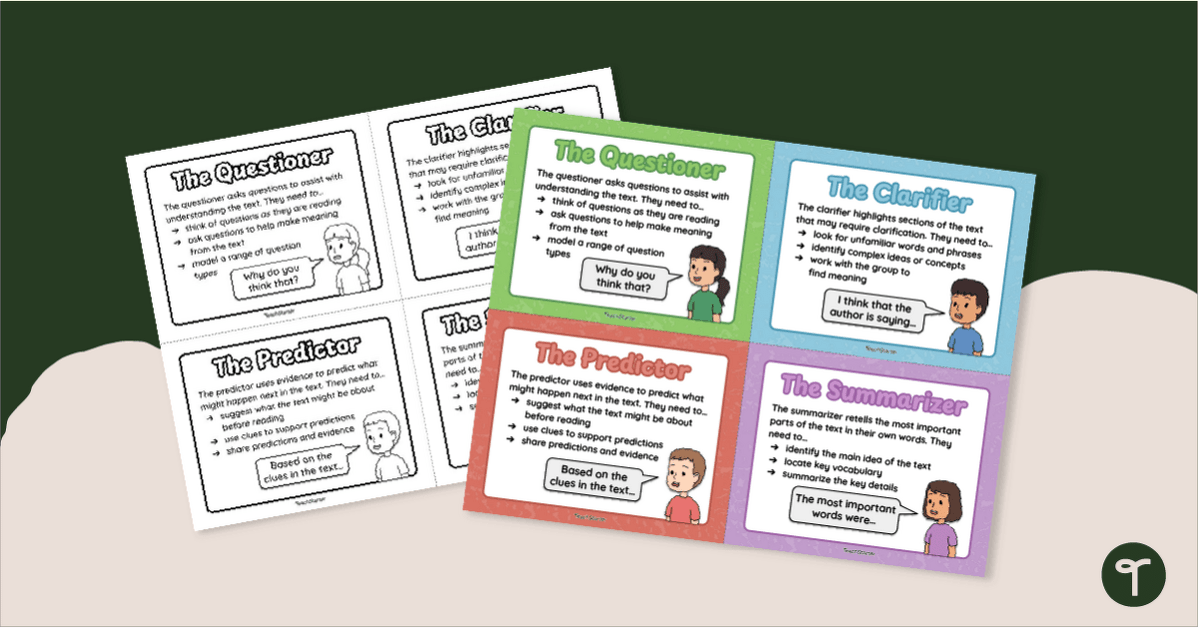 Reciprocal Teaching - Role Cards teaching resource