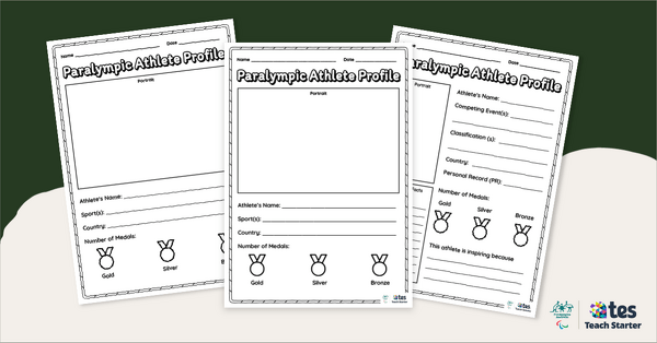 Go to Paralympic Athlete Profile Template teaching resource