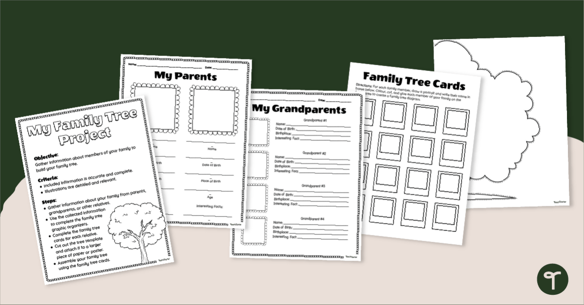 All About My Family - Family Tree Project teaching-resource