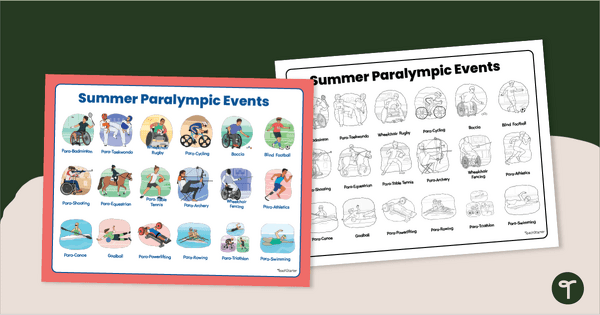 Go to Paralympic Games Vocabulary Mats teaching resource