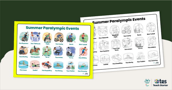 Go to Paralympic Games Vocabulary Word Mat teaching resource