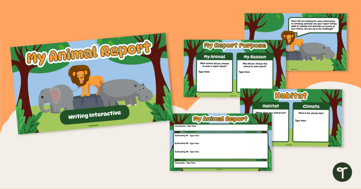 My Animal – Digital Report Writing Activity teaching resource