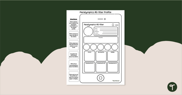 Go to Paralympic All-Stars Social Media Profile Template teaching resource