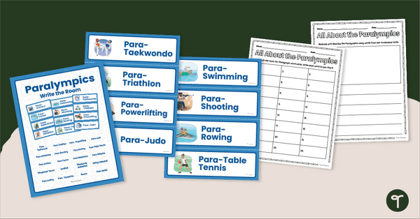 Go to Write the Room - Paralympic Games Writing Centre teaching resource