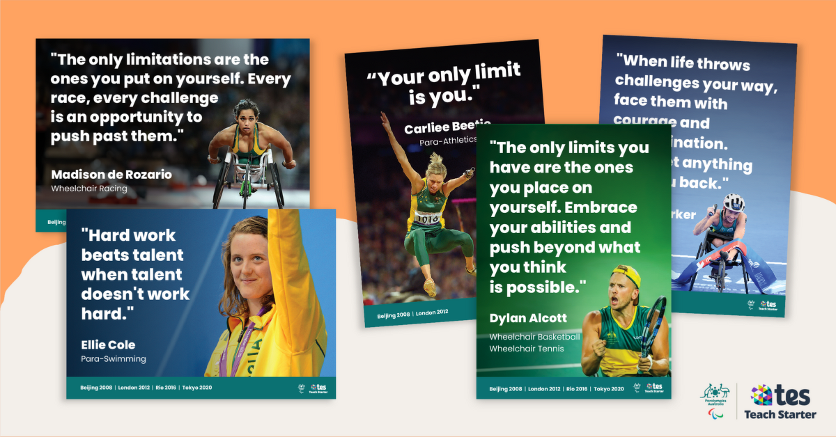 Australian Paralympic Team Quote Posters teaching resource