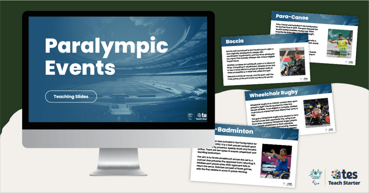 Paralympic Events Teaching Slides teaching resource