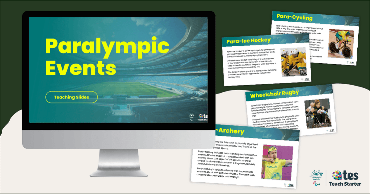 Paralympic Events PowerPoint Slides teaching resource