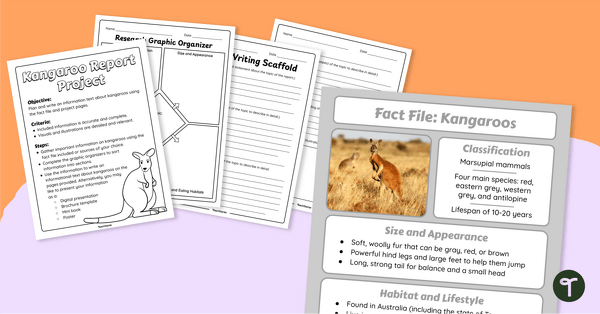 Go to Kangaroo Information Report – Writing Project teaching resource