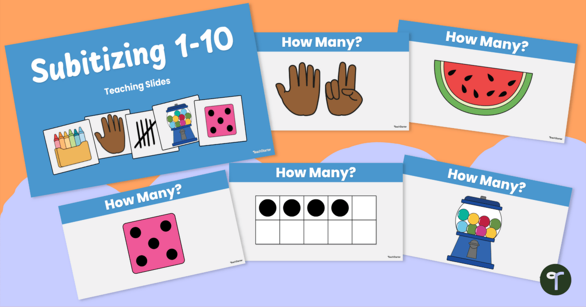 Virtual Subitizing Card Deck teaching resource