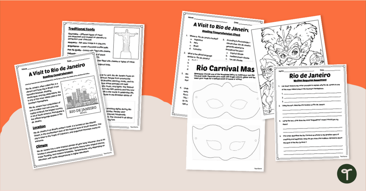 Rio de Janeiro - Reading Comprehension Activities teaching-resource