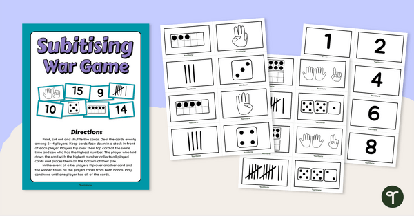 Go to Subitising Card Game teaching resource