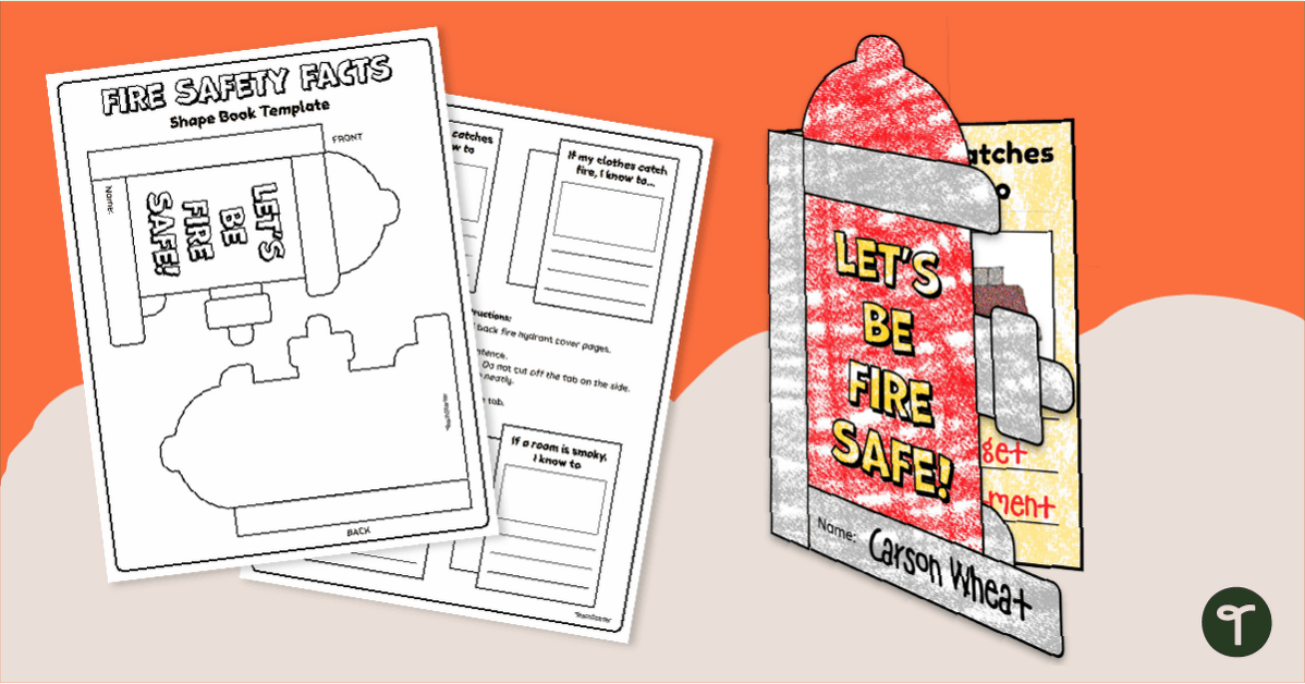 Fire Safety Facts - Shape Book teaching resource