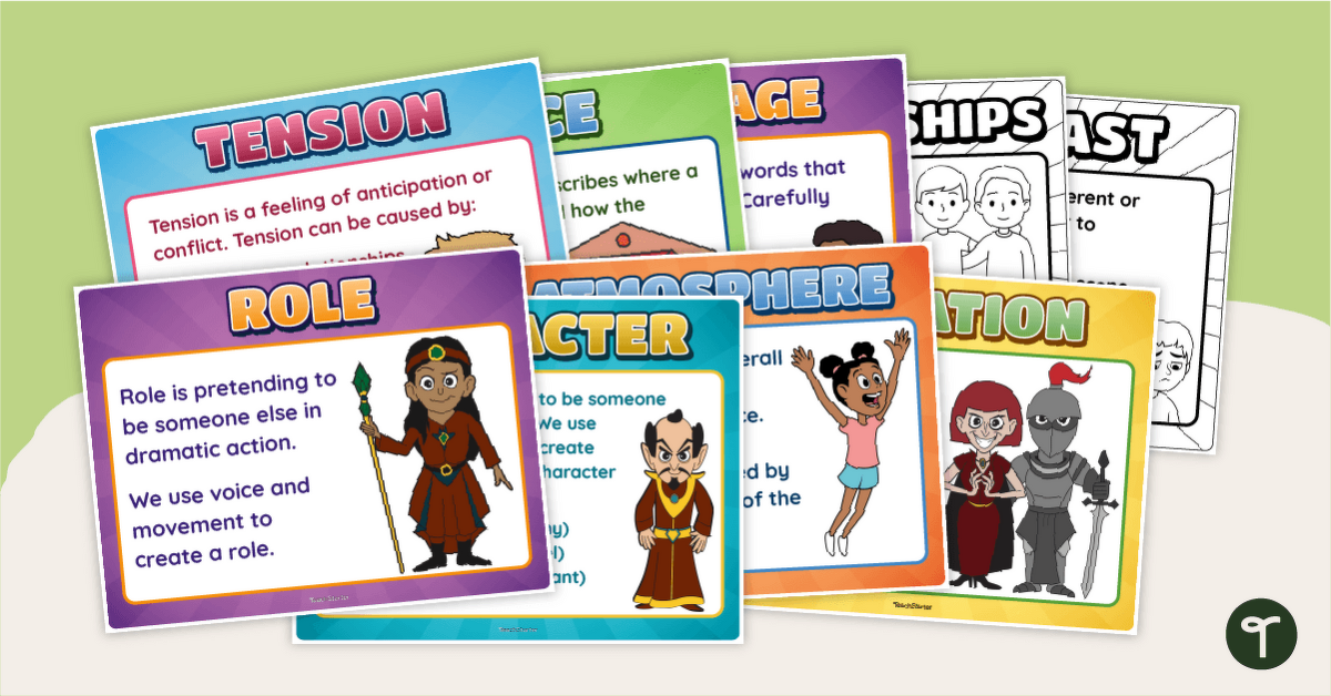 Elements of Drama Poster Pack teaching resource