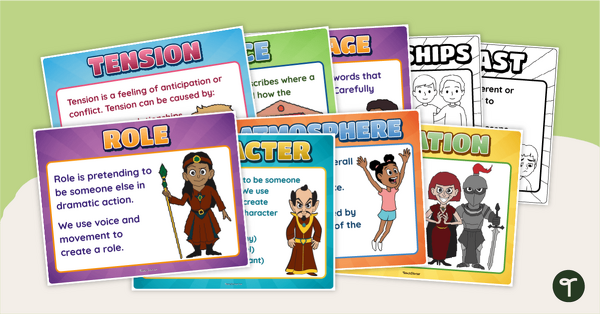 Go to Elements of Drama Poster Pack teaching resource