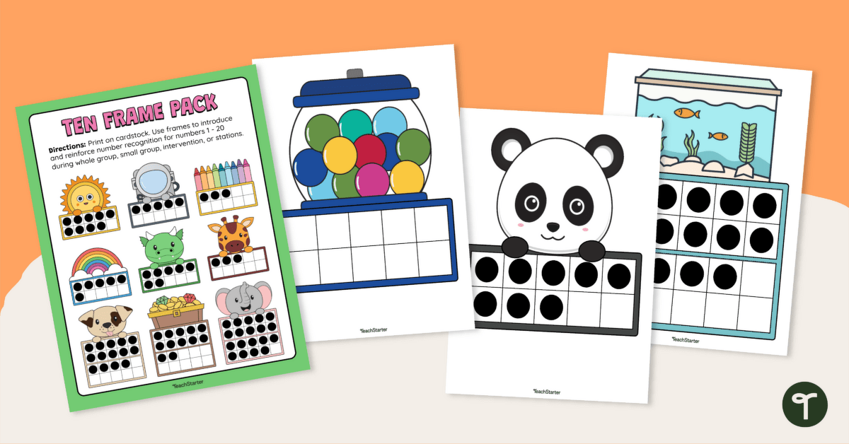 Ten Frame Variety Pack teaching resource