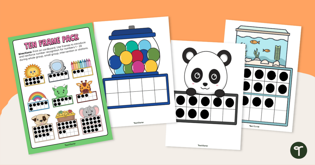 Ten Frame Variety Pack teaching resource