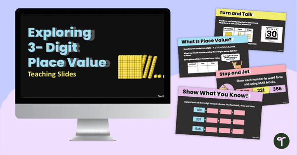 Go to Exploring 3-Digit Place Value PowerPoint teaching resource