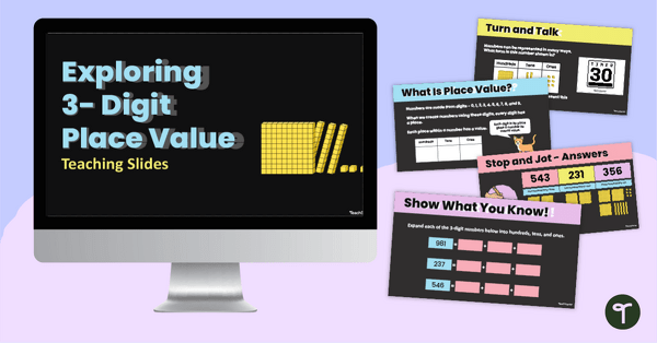 Go to Exploring 3-Digit Place Value PowerPoint teaching resource